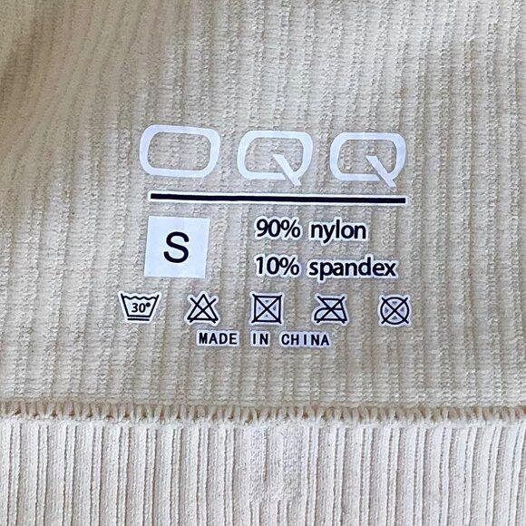 Beige Long Sleeve Mock Neck Ribbed Athleisure Baddie Bodycon Mini Dress / Small - Picture 8 of 8